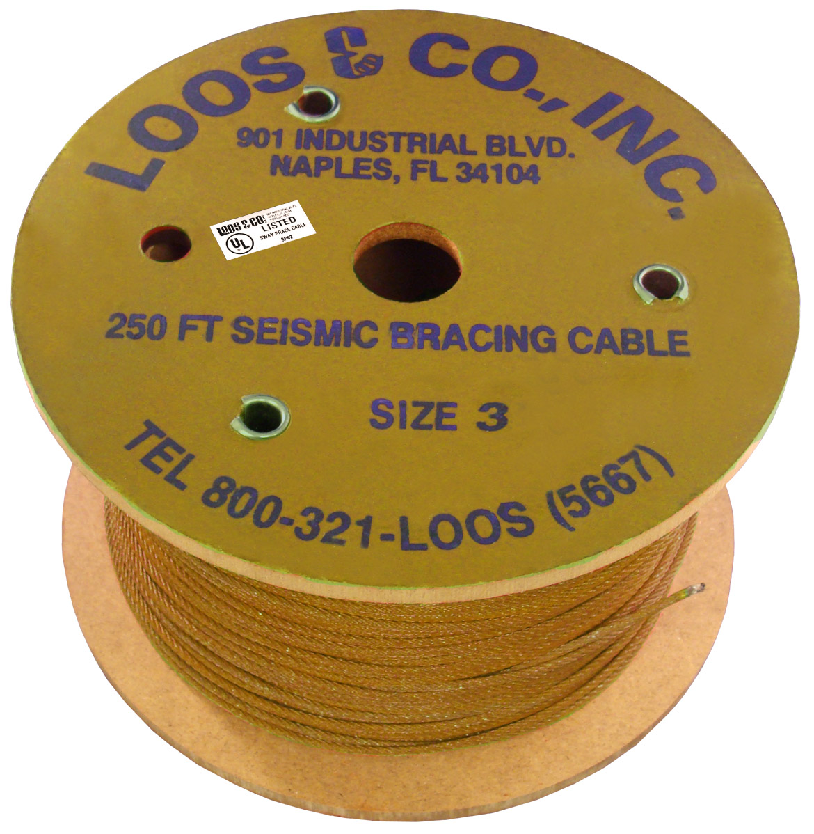GO3-CBL Gold Cable - Loos & Co., Inc. Seismic Bracing Cable Products
